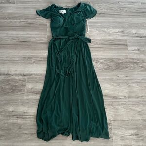 Azazie Dark Green Wedding Dress